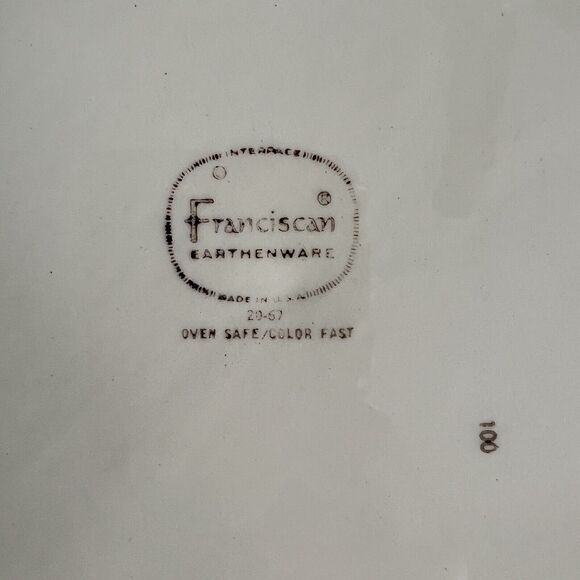 1 Franciscan Earthenware Dinner Plate Apple Blossom 10.5” Replacement Dish READ - Picture 5 of 8